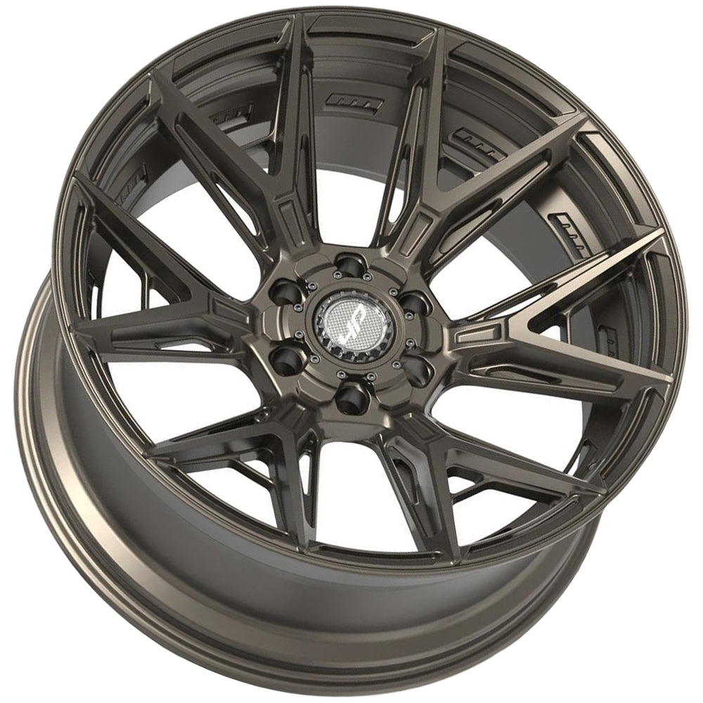 4Play 4P40 22x10 Satin Bronze - Angled Concave Profile View