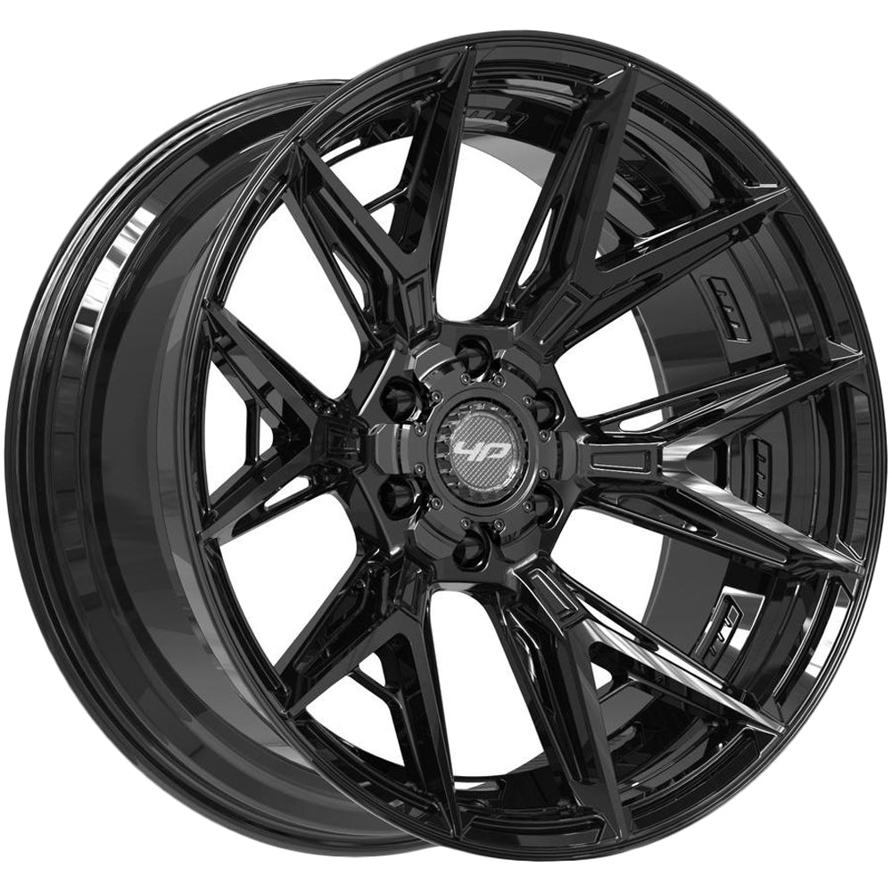 4Play 4P40 20x10 Gloss Black - Face Wheel Rim View