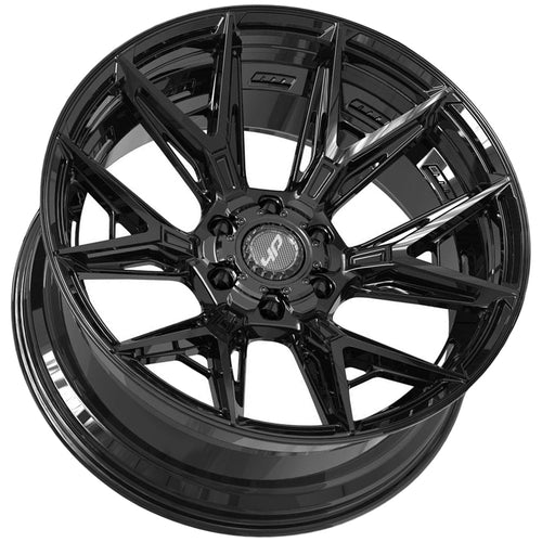 4Play 4P40 20x10 Gloss Black - Angled Concave Profile View