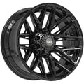4Play 4P40 20x10 Gloss Black - Face Wheel Rim View