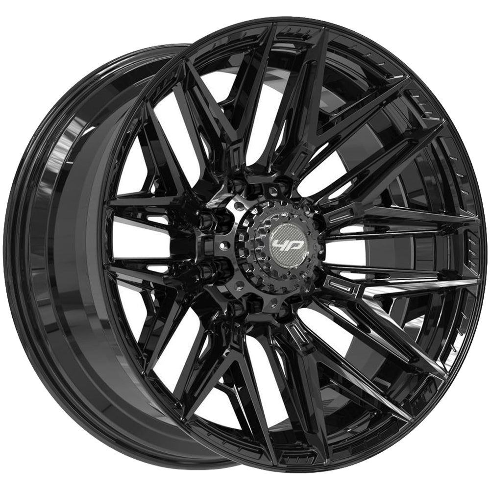 4Play 4P40 20x10 Gloss Black - Face Wheel Rim View