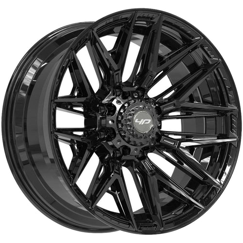 4Play 4P40 20x10 Gloss Black - Face Wheel Rim View