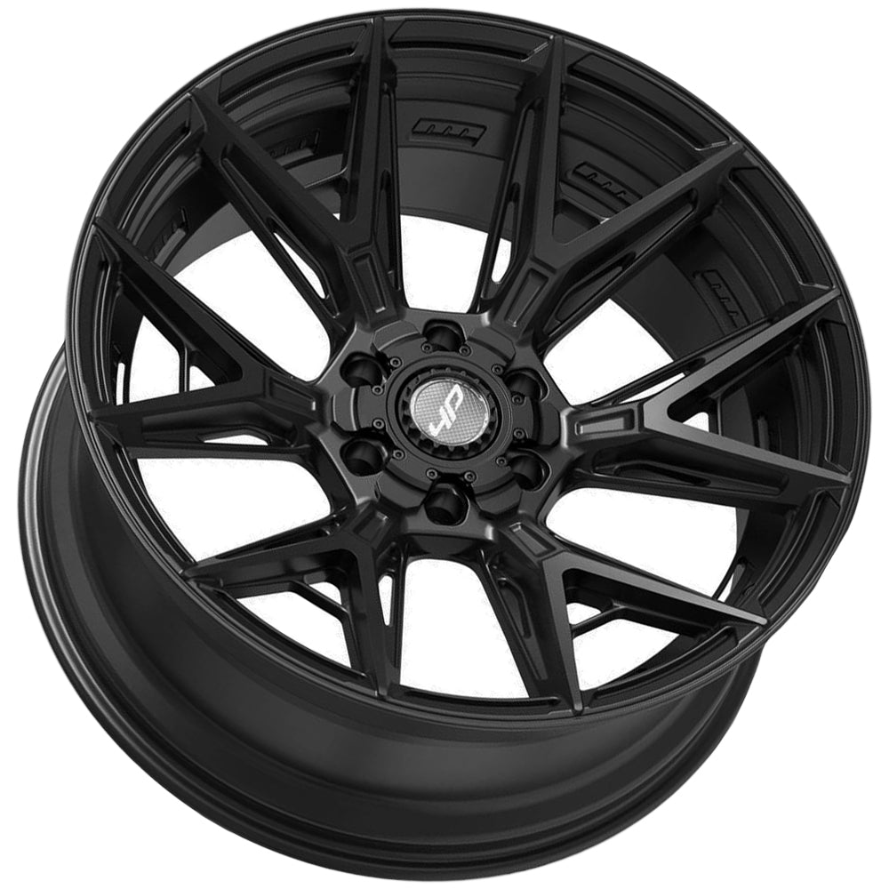 4Play 4P40 20x10 Satin Black - Angled Concave Profile View