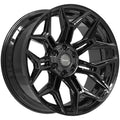 4Play 4P44 20x10 Gloss Black - Face Wheel Rim View