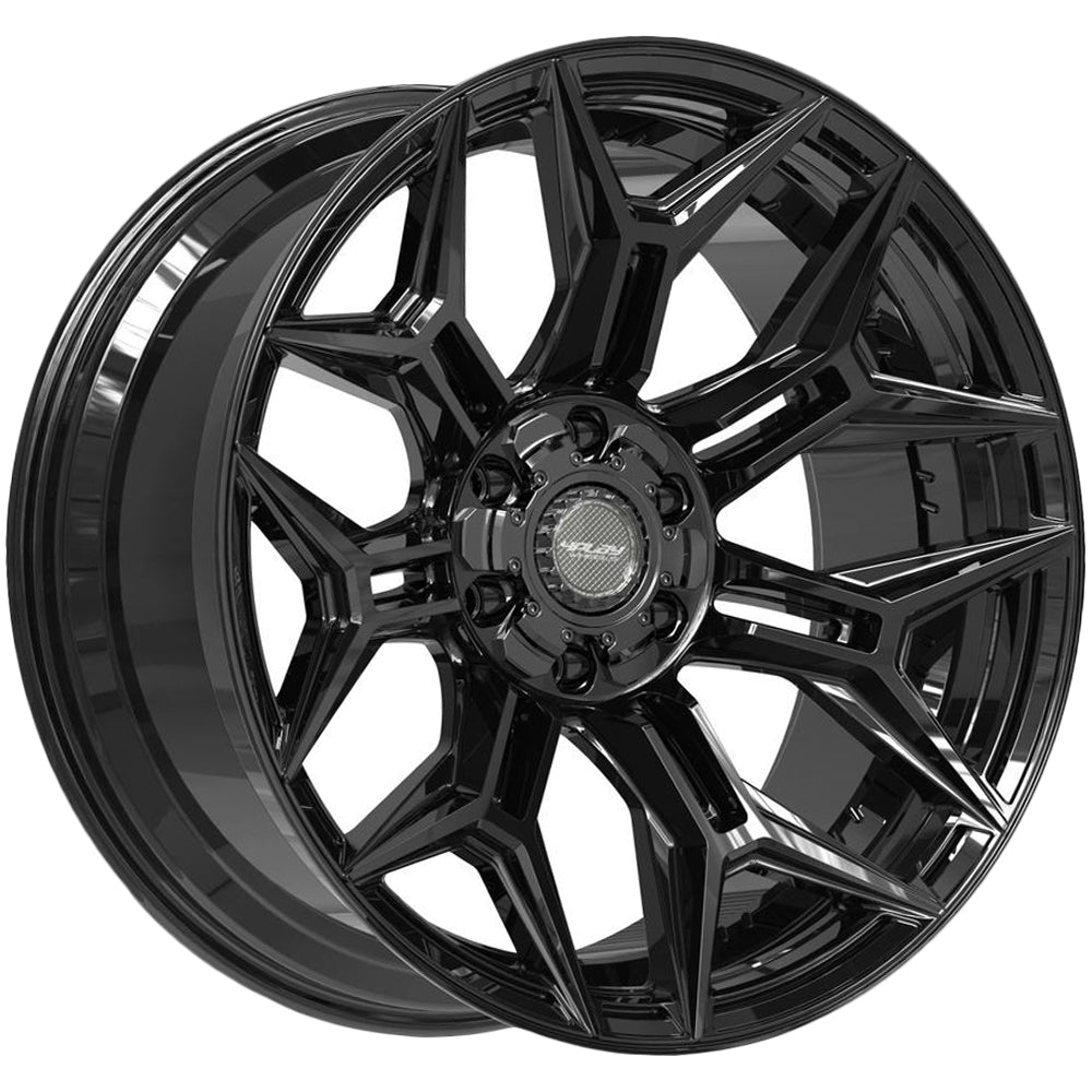 4Play 4P44 20x10 Gloss Black - Face Wheel Rim View