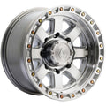 Arena A148 Bandit 17x9 Gloss Silver Machined - Face Wheel Rim View