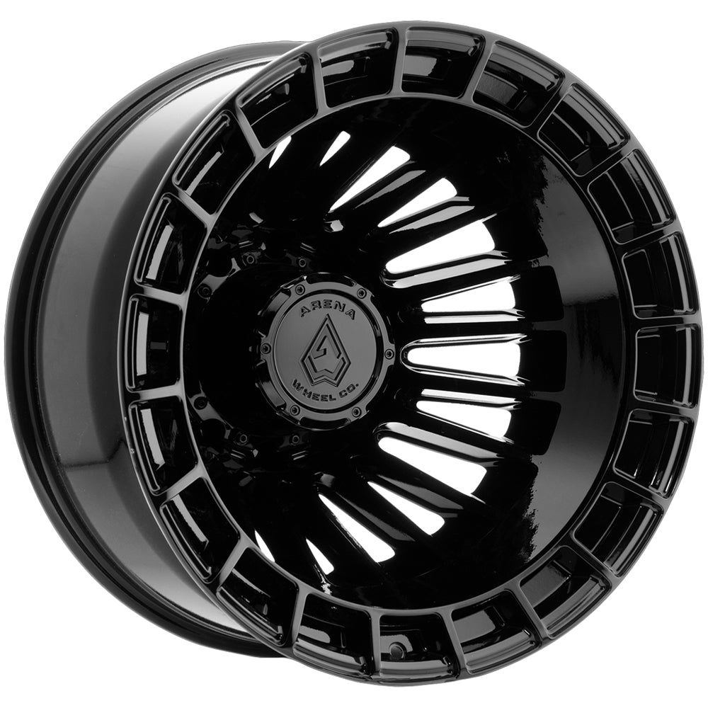 Arena A151 Blaze Dually 20x8.25 Gloss Black - Face Wheel Rim View