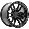 Arena A152 Dune 17x9 Gloss Black - Face Wheel Rim View