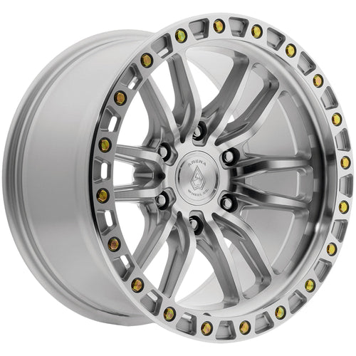 Arena A152 Dune 17x9 Gloss Silver Machined - Face Wheel Rim View