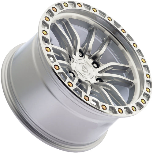 Arena A152 Dune 17x9 Gloss Silver Machined - Angled Concave Profile View