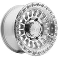 Arena A153 Apache 17x9 Gloss Silver Machined - Face Wheel Rim View