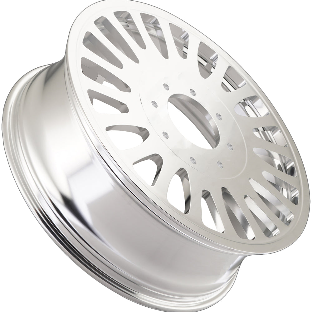 Arena Forged AF103 Shoreline Dually 24x8.25 Milled And Polished Inner - Angled Concave Profile View