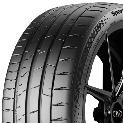 Continental SportContact 7 295/40R19 Tire - Three-Quarter Tread & Sidewall Angle View