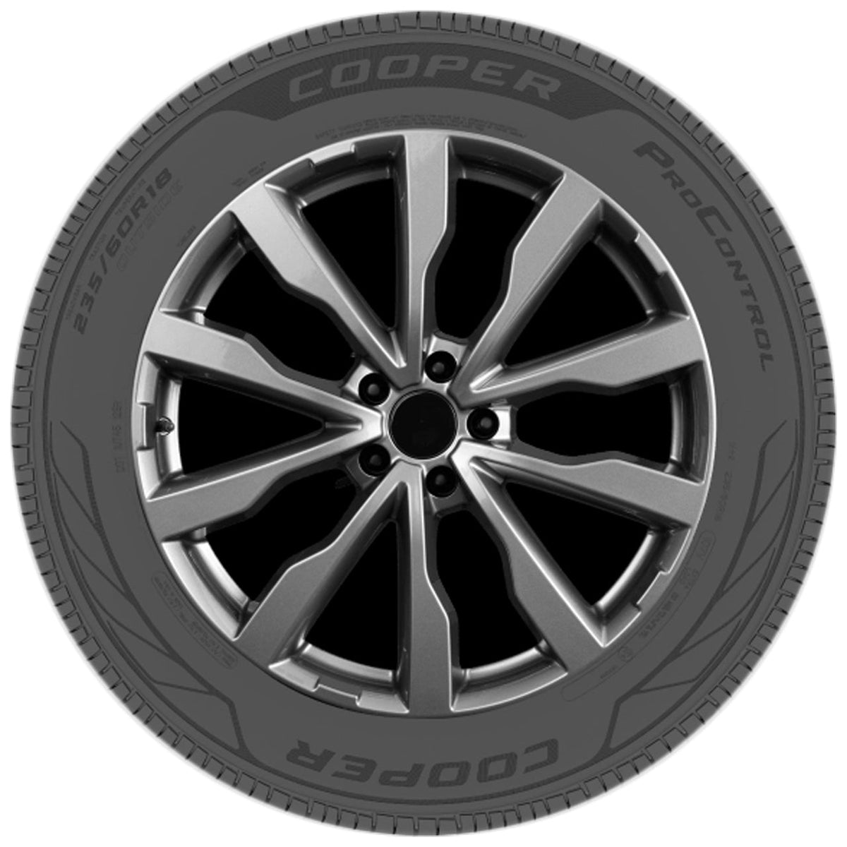 Cooper ProControl 225/55R18 Tire - Three-Quarter Tread & Sidewall Angle View
