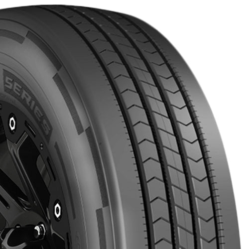 Cooper Work Series RHT 2 245/70R17.5 Tire - Three-Quarter Tread & Sidewall Angle View