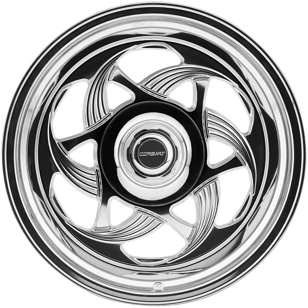 Corsart C104 El 701 18x11 Milled And Polished - Lug Pattern and Spoke Detail
