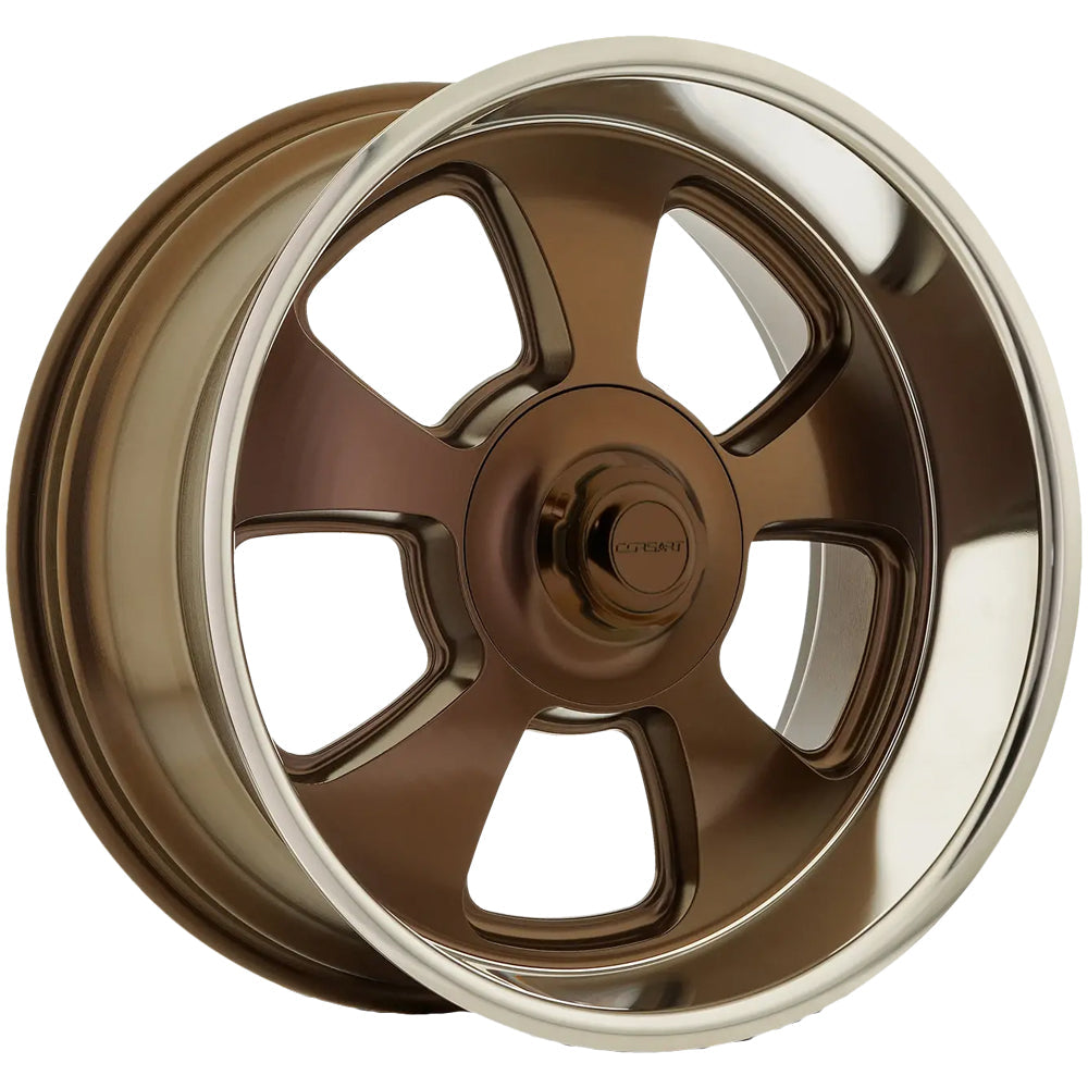 Corsart C107 Malibu 20x8 Satin Bronze Center Diamond Cut Lip - Face Wheel Rim View