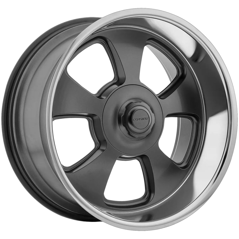 Corsart C107 Malibu 20x8 Satin Gun Metal Center Diamond Cut Lip - Face Wheel Rim View