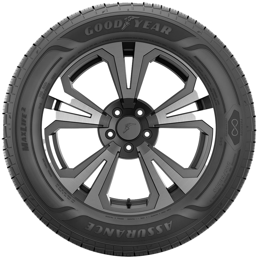 Goodyear Assurance MaxLife2 225/60R18 Tire - Sidewall & Rim Protector Detail