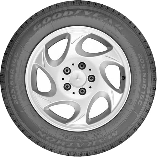 Goodyear Cargo Marathon 235/65R16C Tire - Sidewall & Rim Protector Detail