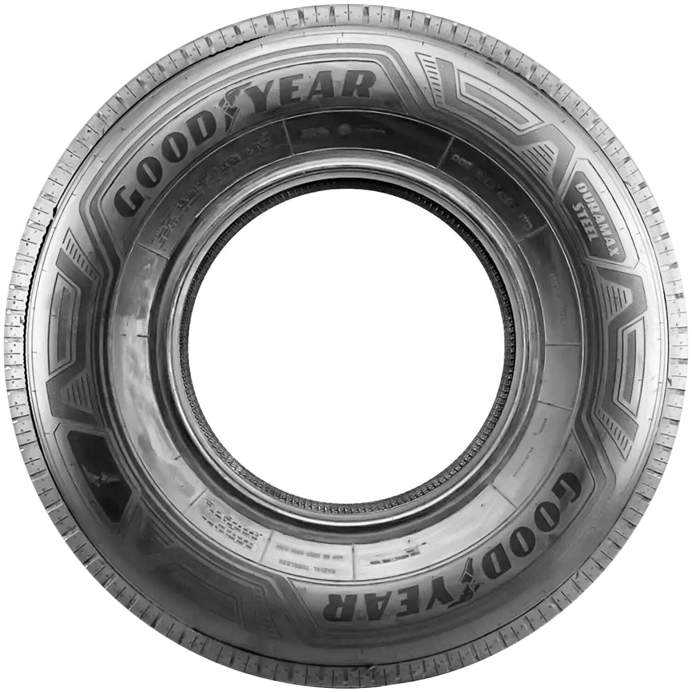 Goodyear Duramax Steel LT7.50R16 Tire - Sidewall & Rim Protector Detail