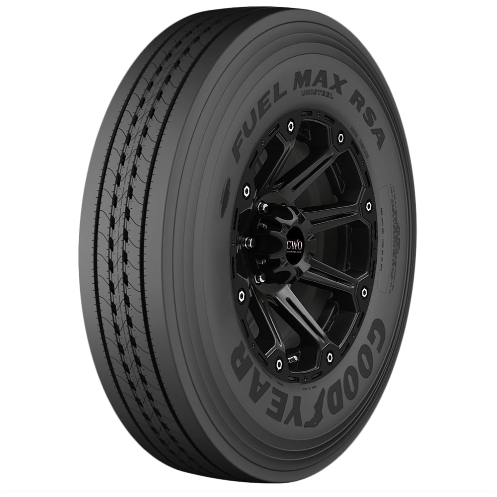 Goodyear Fuelmax RSA 245/70R19.5 Tire - Front Tread Profile View