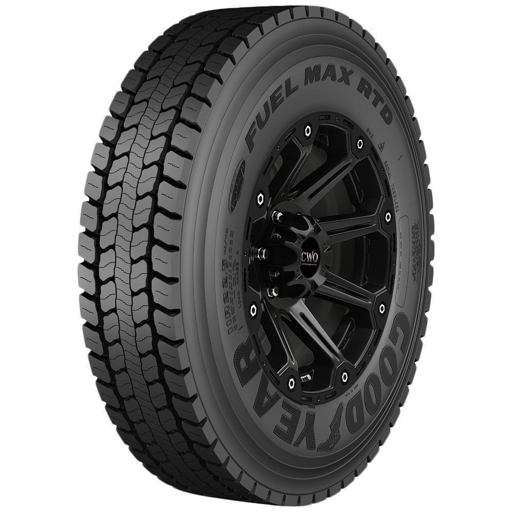 Goodyear Fuelmax RTD 225/70R19.5 Tire - Front Tread Profile View