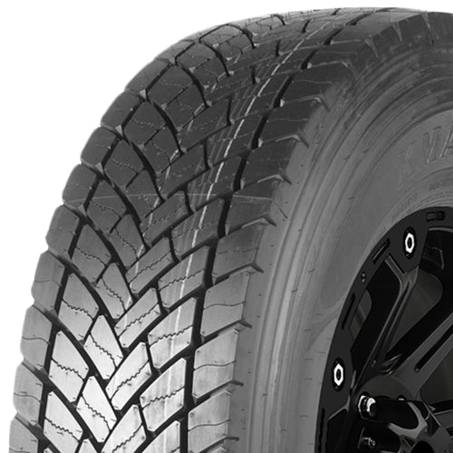Goodyear Kmax D 265/70R19.5 Tire - Three-Quarter Tread & Sidewall Angle View