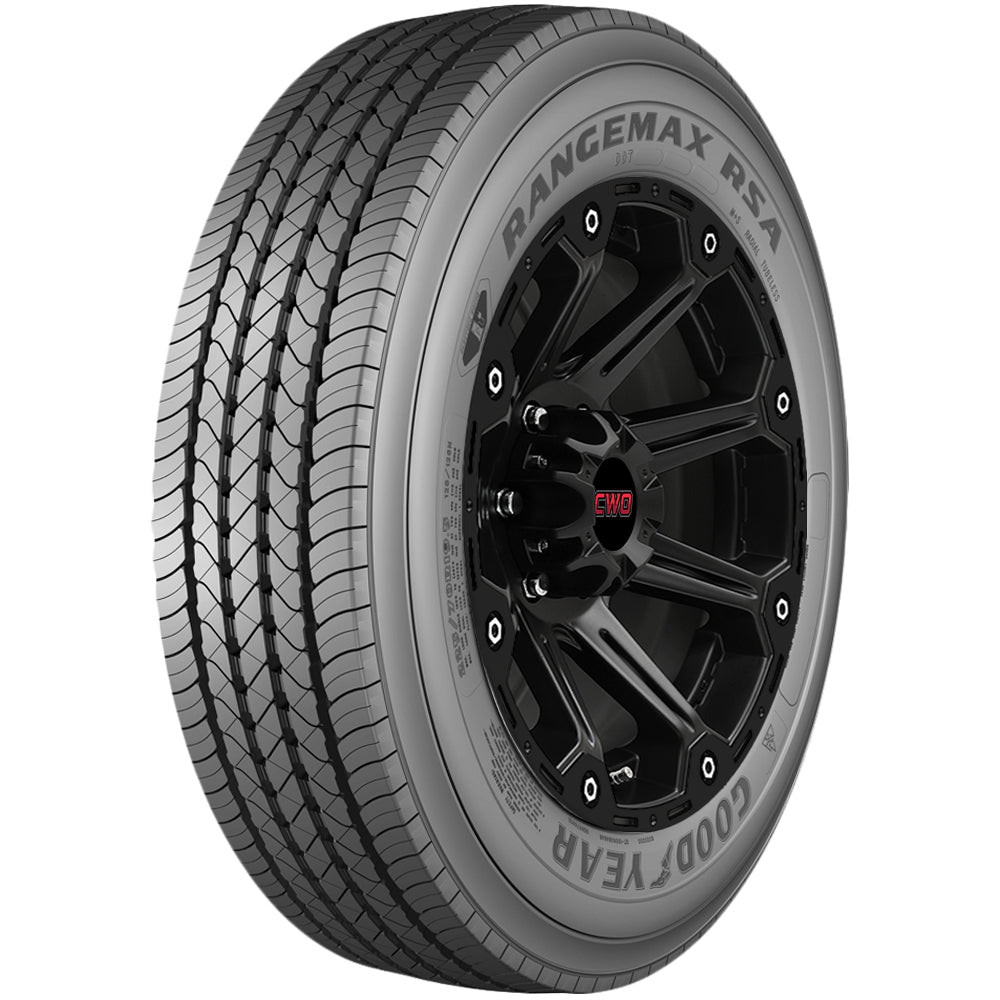 Goodyear RangeMax RSA 225/70R19.5 Tire - Front Tread Profile View