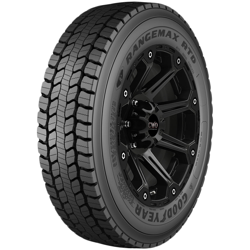 Goodyear RangeMax RTD 245/70R19.5 Tire - Front Tread Profile View