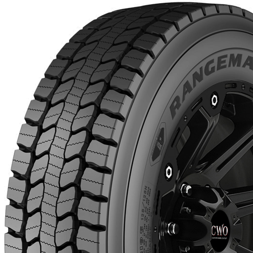 Goodyear RangeMax RTD 245/70R19.5 Tire - Three-Quarter Tread & Sidewall Angle View