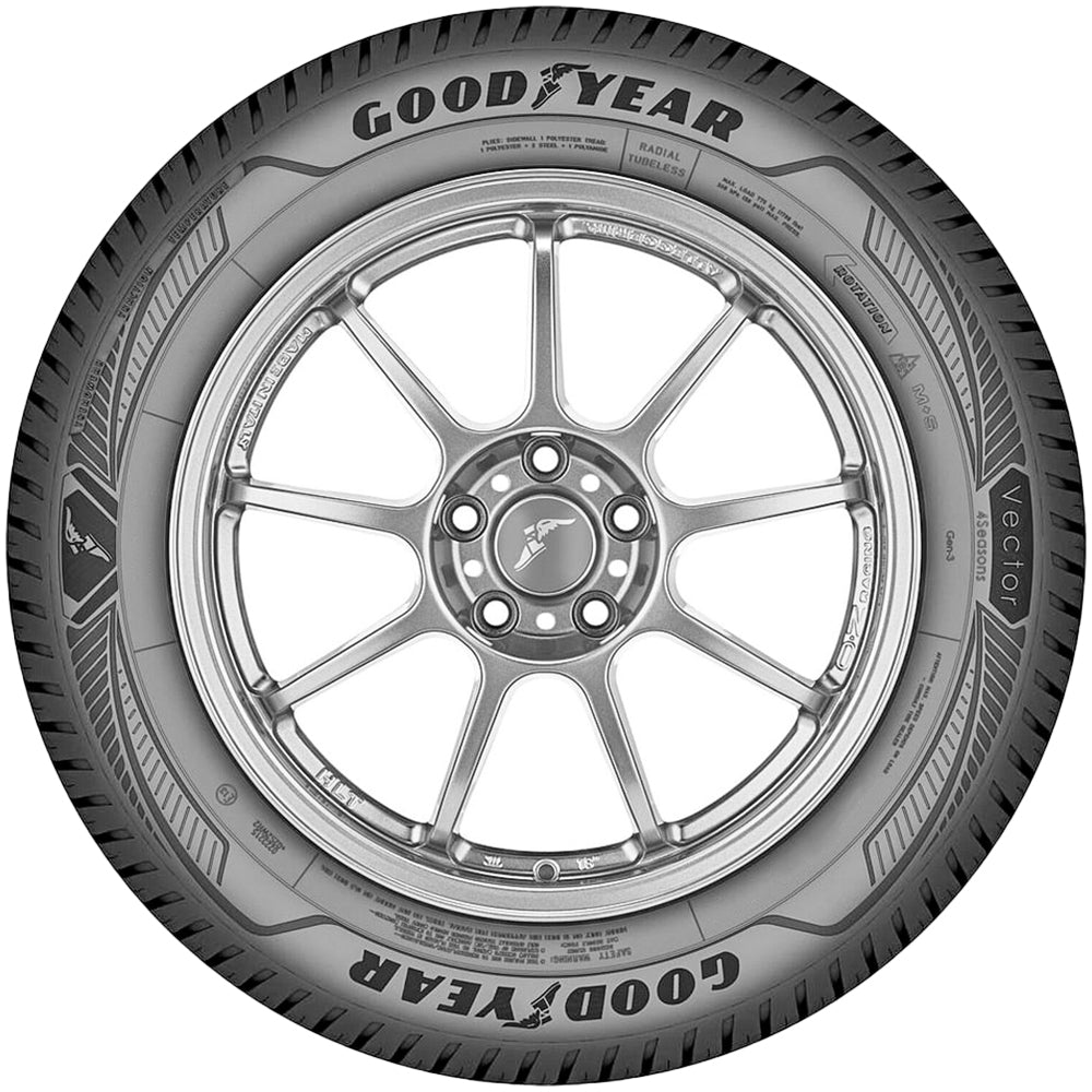 Goodyear Vector 4 Seasons Gen3 215/40R18 Tire - Sidewall & Rim Protector Detail