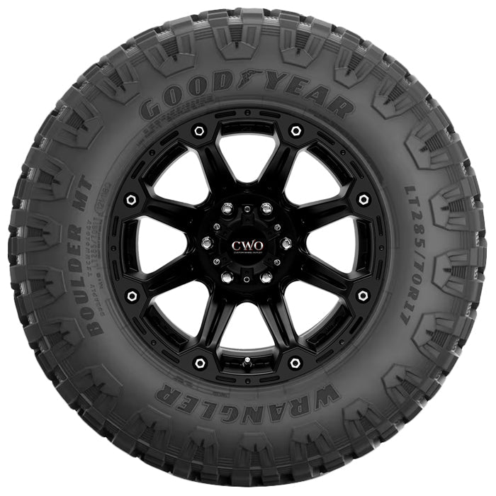 Goodyear Wrangler Boulder MT LT295/60R20 Tire - Sidewall & Rim Protector Detail