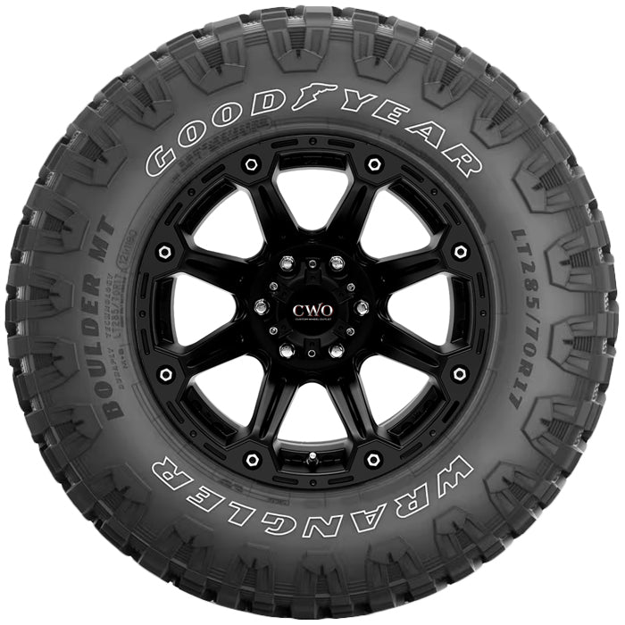 Goodyear Wrangler Boulder MT 35x12.50R18LT Tire - Sidewall & Rim Protector Detail