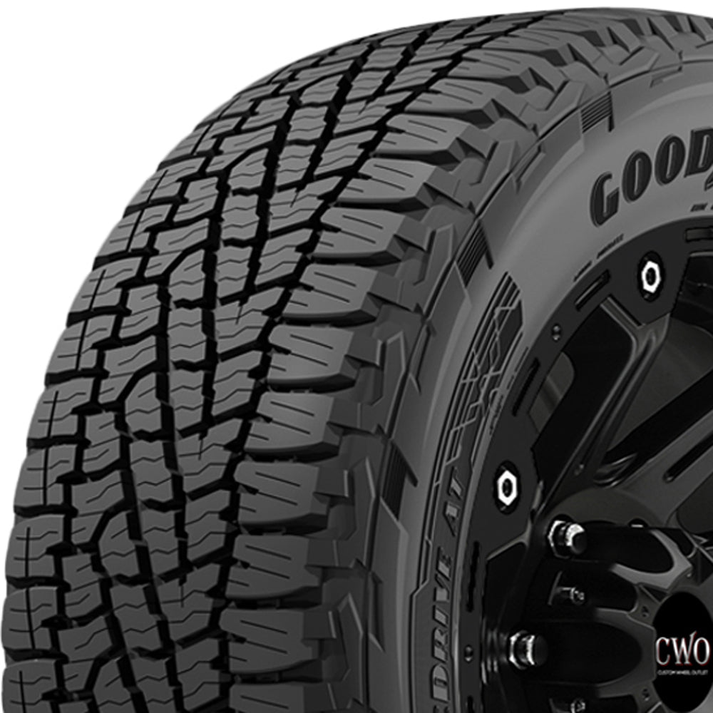 Goodyear Wrangler ElectriceDrive AT 275/65R18 Tire - Three-Quarter Tread & Sidewall Angle View
