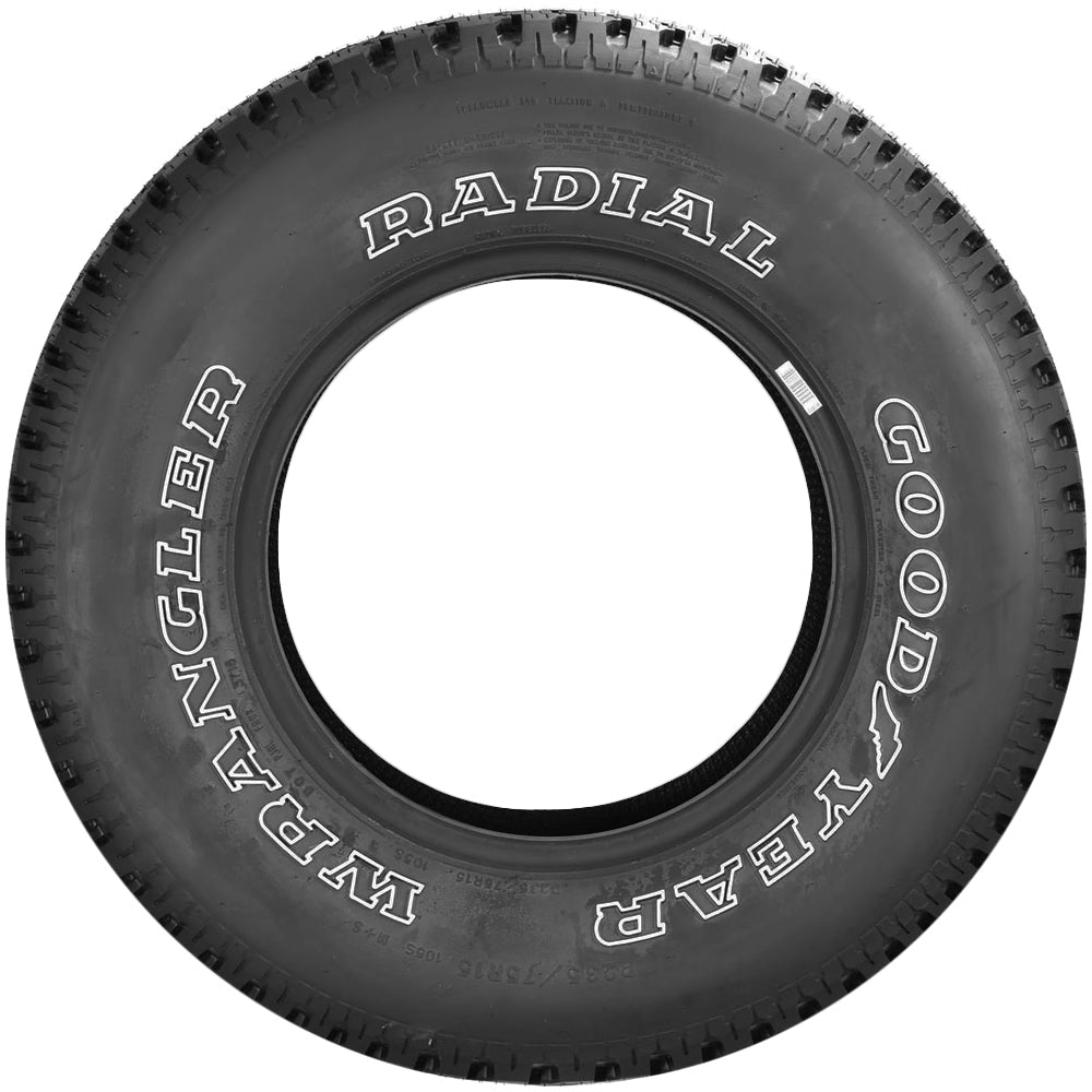 Goodyear Wrangler Radial P235/75R15 Tire - Sidewall & Rim Protector Detail