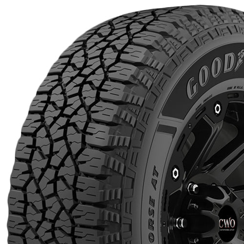 Goodyear Wrangler Workhorse AT 245/70R16 Tire - Three-Quarter Tread & Sidewall Angle View