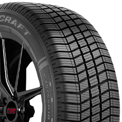Mastercraft Courser All Weather 225/50R17 Tire - Three-Quarter Tread & Sidewall Angle View