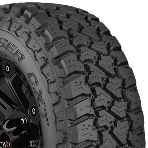 Mastercraft Courser CXT LT295/70R18 Tire - Three-Quarter Tread & Sidewall Angle View