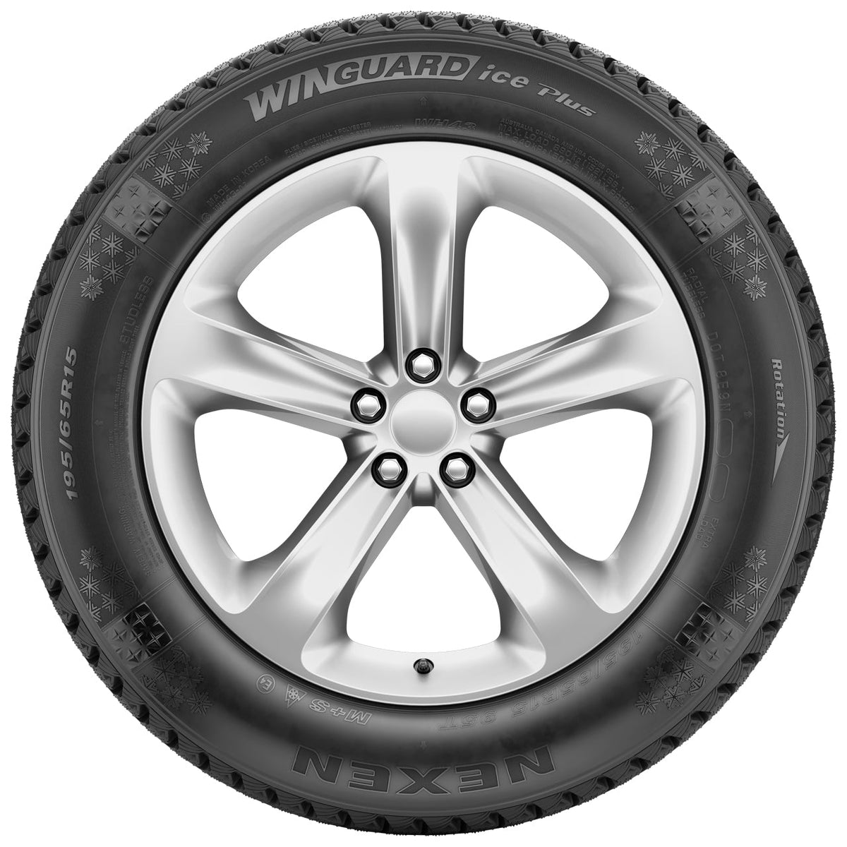 Nexen Winguard Ice Plus 225/55R16 Tire - Sidewall & Rim Protector Detail