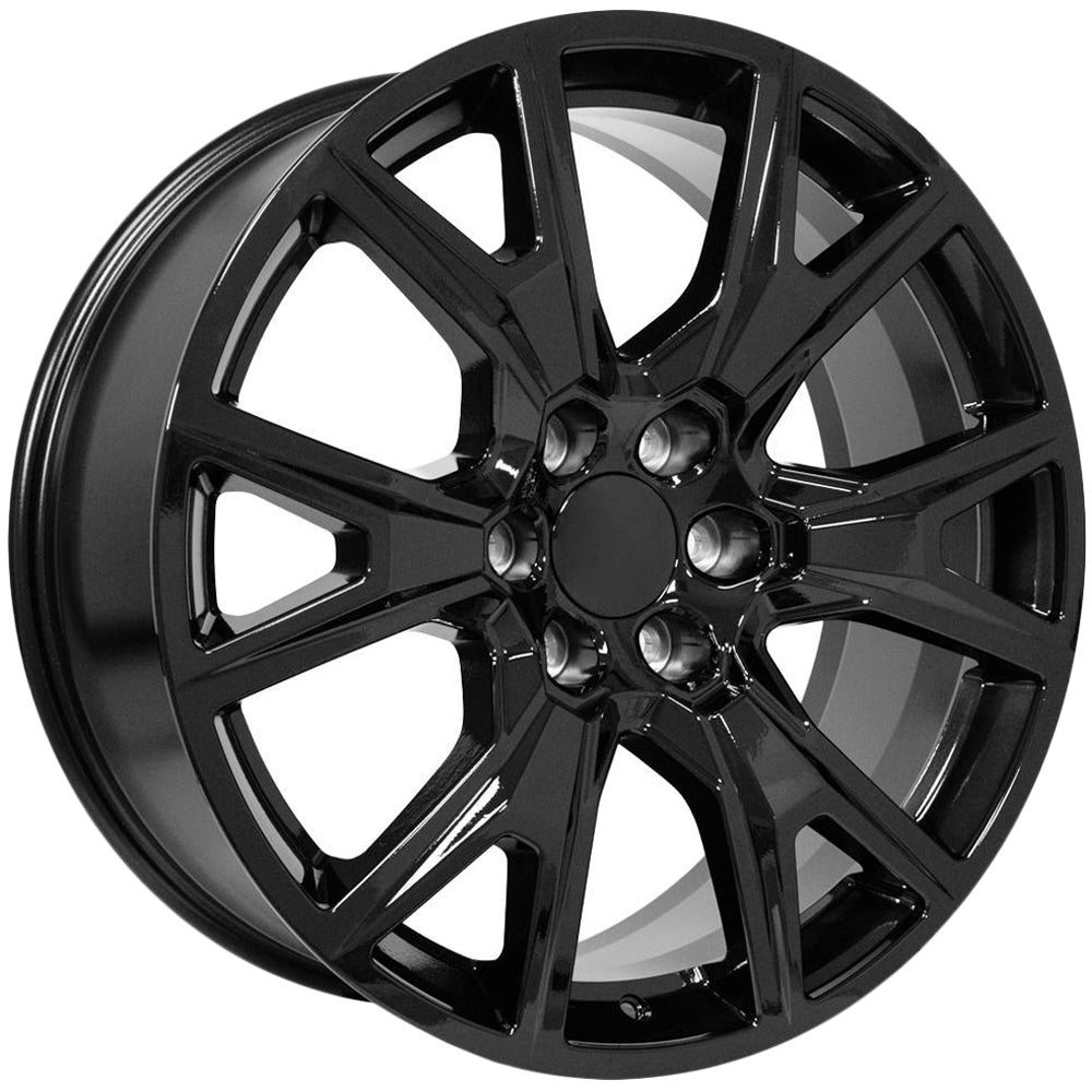 OE Wheels CV71 22x9 Gloss Black - Face Wheel Rim View