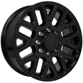 OE Wheels DG77 20x8 Gloss Black - Face Wheel Rim View