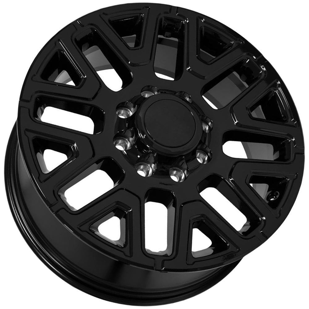 OE Wheels DG77 20x8 Gloss Black - Angled Concave Profile View