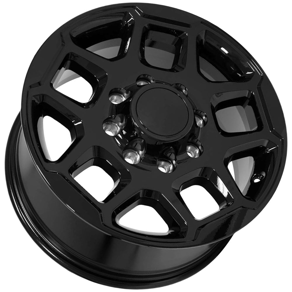 OE Wheels DG78 18x8 Gloss Black - Angled Concave Profile View