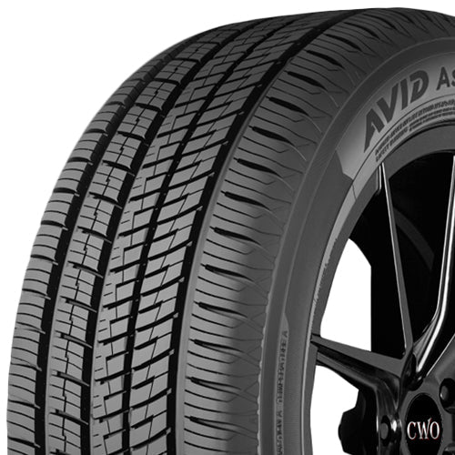 Yokohama Avid Ascend GT 195/60R15 Tire - Three-Quarter Tread & Sidewall Angle View