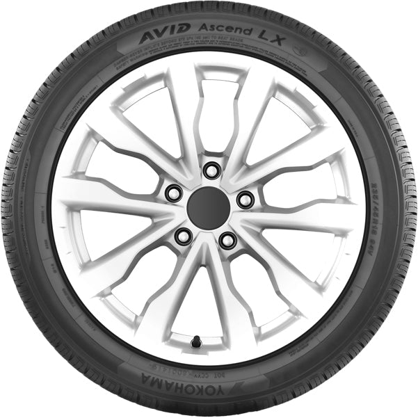 Yokohama Avid Ascend LX 195/60R15 Tire - Sidewall & Rim Protector Detail